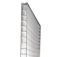 Plaque polycarbonate transparent - 300 x 105 cm, ép.16 mm (vendue à la plaque)