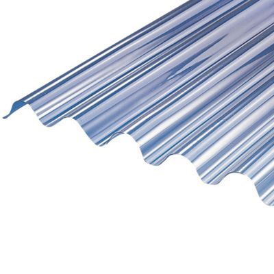 Plaque PVC transparente petites ondes cristal L.250 x l.90 cm