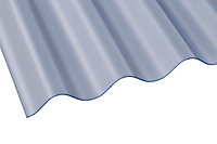 Plaque polyester Eco petites ondes translucide - 250 x 92 cm (vendue à la plaque)