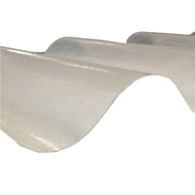 Plaque polyester grande onde l. 0.92 x L. 3 m, ép. 0.8 mm, transparent (lot de 5pcs)