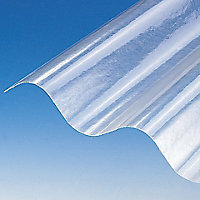 Plaque polyester grandes ondes translucide - 250 x 92 cm (vendue à la plaque)