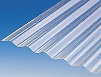 Plaque polyester petites ondes translucide- 200 x 92 cm (vendue à la plaque)