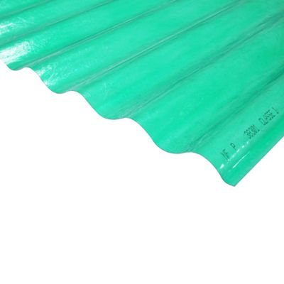 Plaque polyester vert ondulée (PO 76/18) Vert, l.- 90cm, L.- 2.5m
