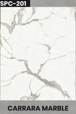 Plaque SPC MAT effet marbre Carrara 600 x 1200 mm - ép. 3 mm