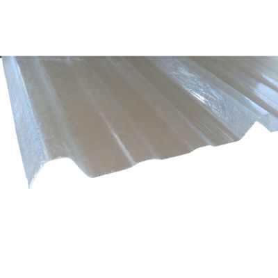 Plaque type bac acier 1045 en polyester Translucide, l.105 cm, L.300 cm