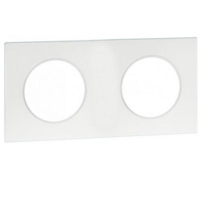 Plaques de finition polycarbonate - Blanc brillant - SQUARE 2 postes