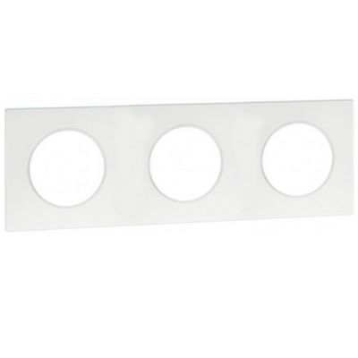 Plaques de finition polycarbonate - Blanc brillant - SQUARE 3 postes