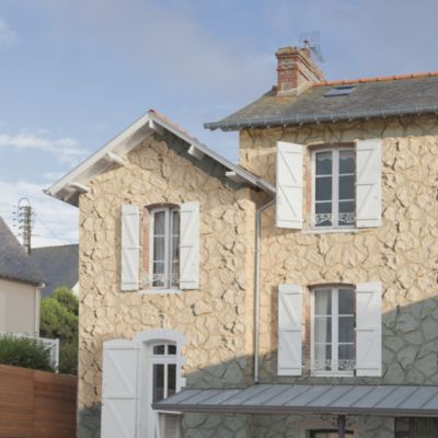 Plaquette de parement béton beige Jura effet pierre