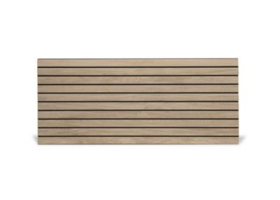 Plaquette de parement polystyrène intérieur effet tasseau décoratif lamelle bois