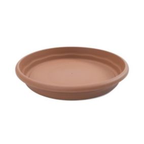 PLASTIKEN Plateau rond 30 cm pour pot rond - Terracotta