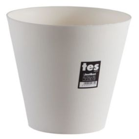 PLASTIKEN Pot de fleurs cône Tes - 22 cm - Blanc