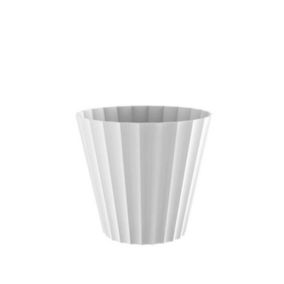 PLASTIKEN Pot Doric Maceta - 22 x 20 cm - Blanc