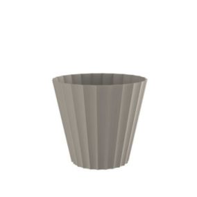 PLASTIKEN Pot Doric Maceta - 22 x 20 cm - Taupe