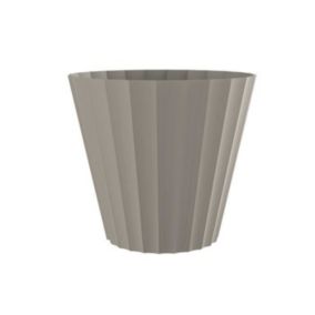 PLASTIKEN Pot Doric Maceta - 26 x 23 cm - Taupe