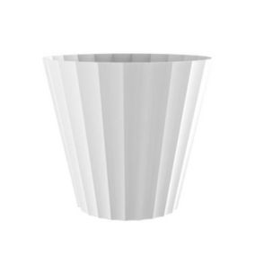 PLASTIKEN Pot Doric Maceta - 32 x 29 cm - Blanc