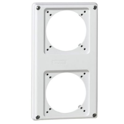 Plastron P17 220x125mm recevant 2 prises 16A pour composer un coffret P17 - LEGRAND