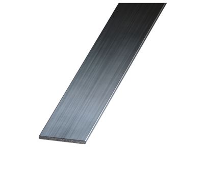Plat acier étiré verni 25 x 2 mm, 1 m
