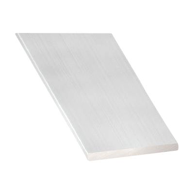Plat aluminium anodisé coloris inox 50 x 3 mm, 2 m
