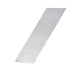 Plat aluminium anodisé incolore 20 x 2 mm, 1 m