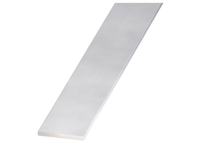 Plat aluminium anodisé incolore 25 x 2 mm, 2 m