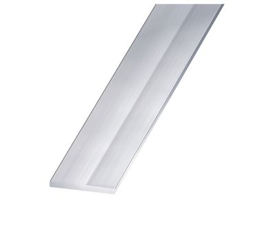 Plat aluminium brillant 30 mm, 1 m CQFD