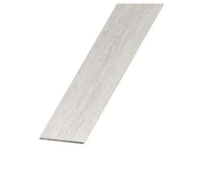 Plat aluminium brossé 20 mm, 1 m Argent