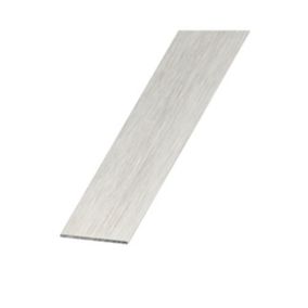 Plat aluminium brossé 20 mm, 1 m Argent