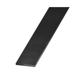 Plat aluminium brossé noir 30 x 2 mm, 2,5 m