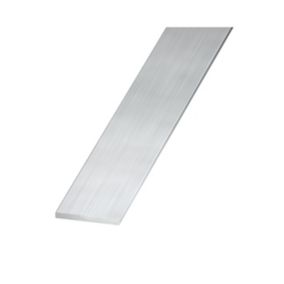 Plat aluminium brut 10 x 2 mm, 2 m Argent