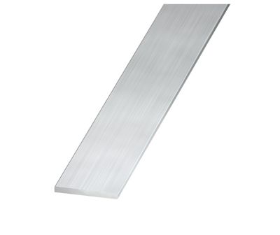 Plat aluminium brut 15 x 2 mm, 2 m Argent