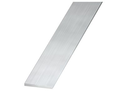 Plat aluminium brut effet argenté 15 x 2 mm, 1 m