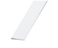 Plat aluminium laqué blanc 30 x 2 mm, 1 m