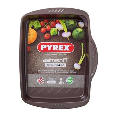 Plat cuisson rectangulaire Pyrex Asimetria metal 35 x 27 cm