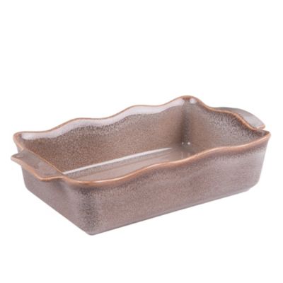 Plat à four rectangle Ely 27x16x7 cm brun