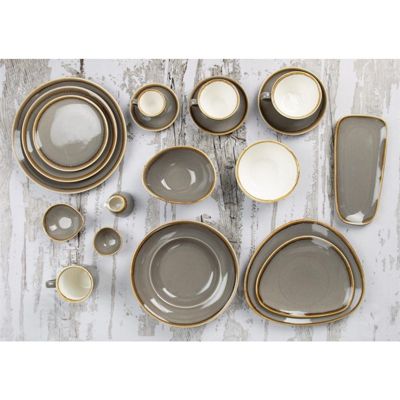 Plat Gris - 260 x 115 mm - Lot de 6