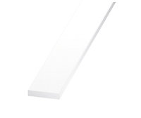 Plat PVC blanc 40 x 3 mm, 2 m