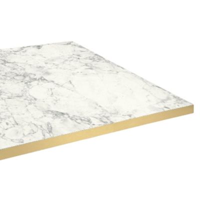 Plateau 110x70 decor bianca luna chants laiton - Restootab