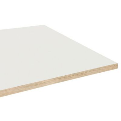 Plateau 120x70 blanc chants bois - Restootab