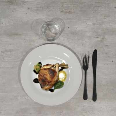 Plateau 120x70 decor beton naturel - Restootab