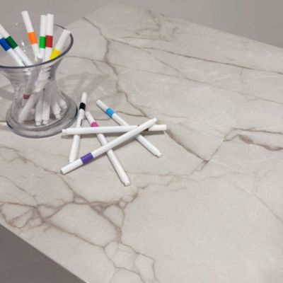 Plateau 120x70 decor marbre yule - Restootab