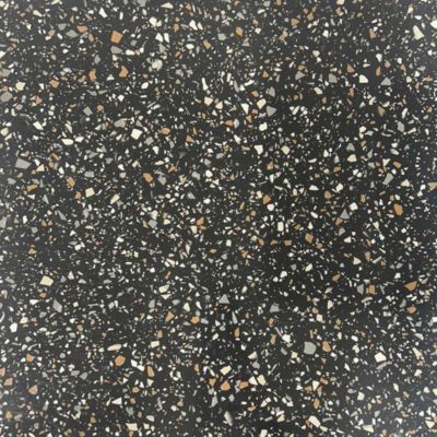 Plateau 60x60 decor terrazzo black chip - Restootab