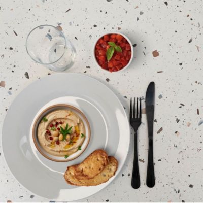 Plateau 70x70 decor terrazzo cassata - Restootab