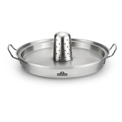Plateau à infusion poulet en acier inoxydable Napoleon Grills L.38 x l.44,5cm