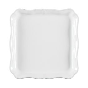 Plateau Carré 21 x 20,7 cm Alentejo - Lot de 2 - Costa Nova - Blanc - l21- L0.1- P20.7- h2.8