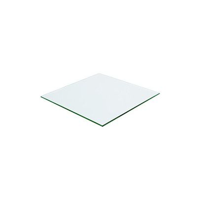 Plateau carré 70 x 70 cm en verre trempé transparent
