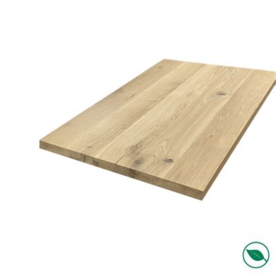 Plateau chêne massif pleines lames 1600 x 900 x 40 mm
