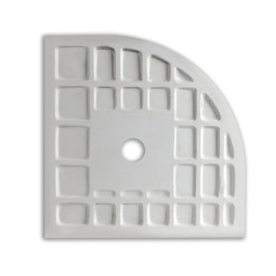 Plateau De Douche D'angle 90X90 En Résine Fine H2,5Cm Blanc Muse