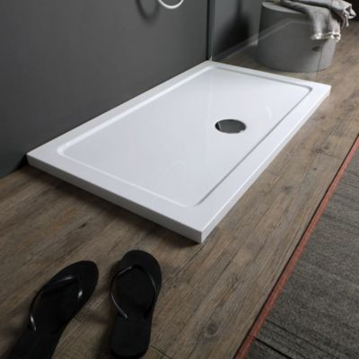 Plateau De Douche Rectangulaire 70X90 En Acrylique Et Abs Blanc - Alba