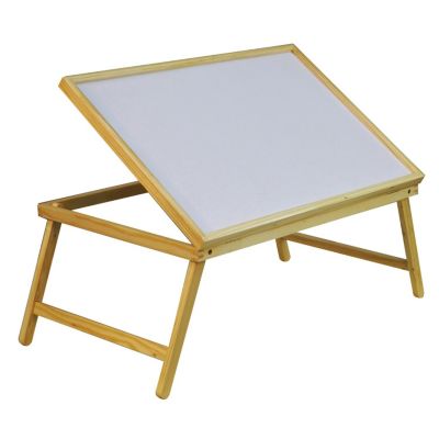 Plateau de lit pliant réglable en bois