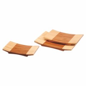 Plateau de Présentation Incurvé en Bambou pour Sushi L 21 à 27 cm - Pujadas - Bois Clair - l12- L21- P0.1- h3- Bambou